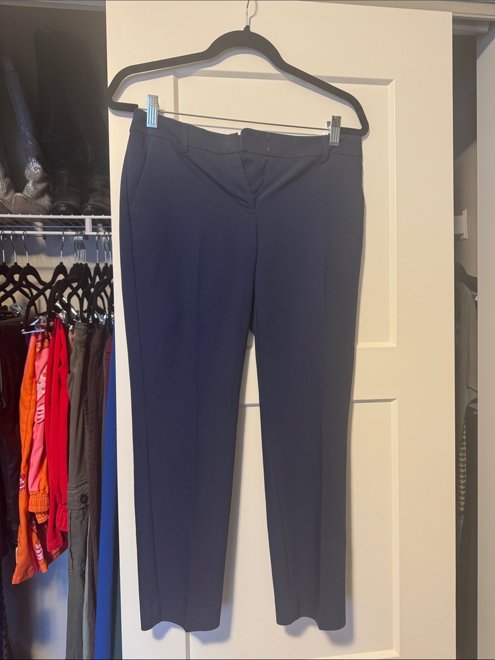 Express Women's Navy Straight Leg Dress Pants